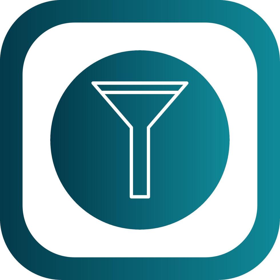 Filter Glyph Gradient Round Corner Icon vector