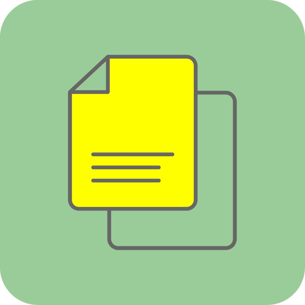 Copy Filled Yellow Icon vector