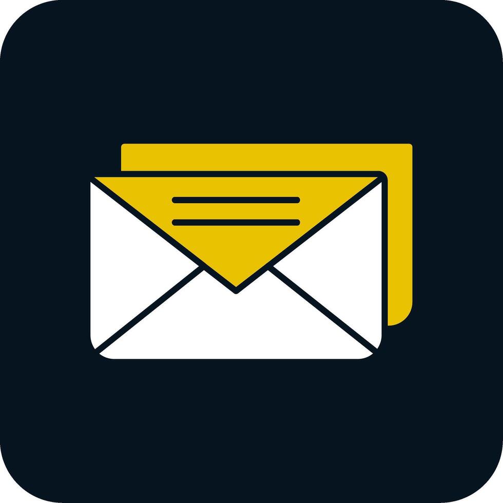 Email Glyph Two Color Icon vector