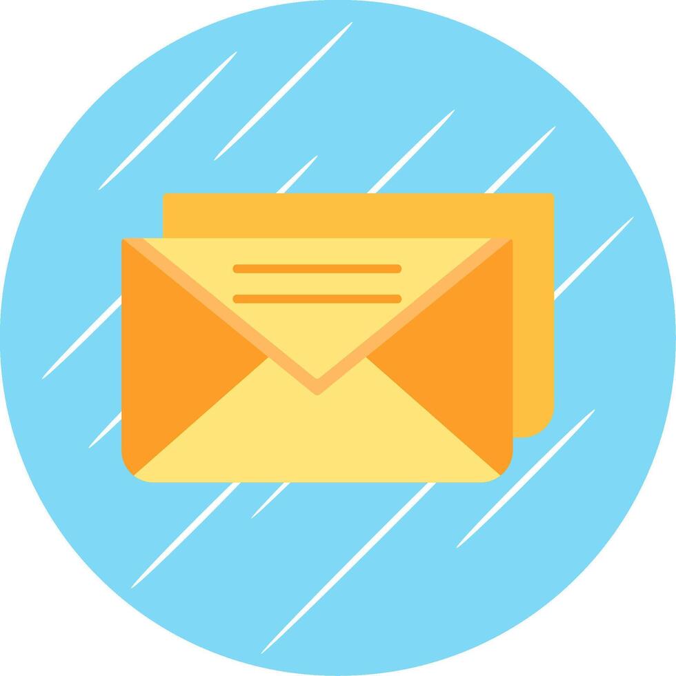 Email Flat Blue Circle Icon vector