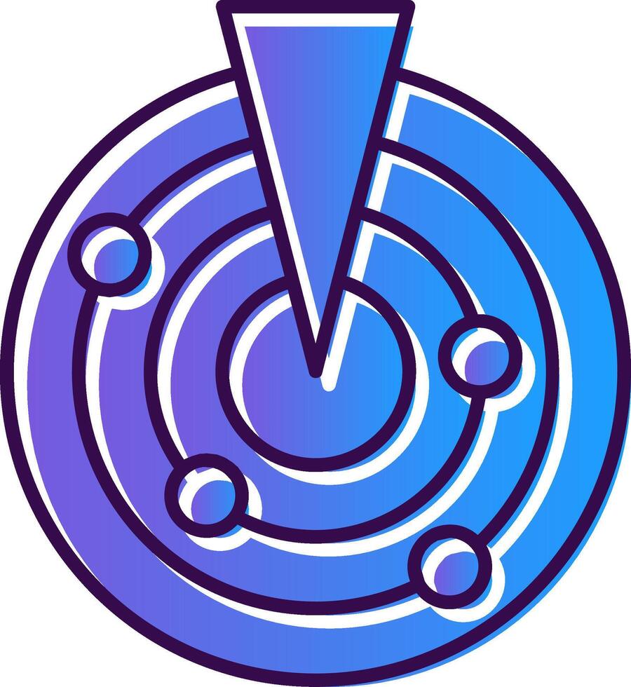 Radar Gradient Filled Icon vector