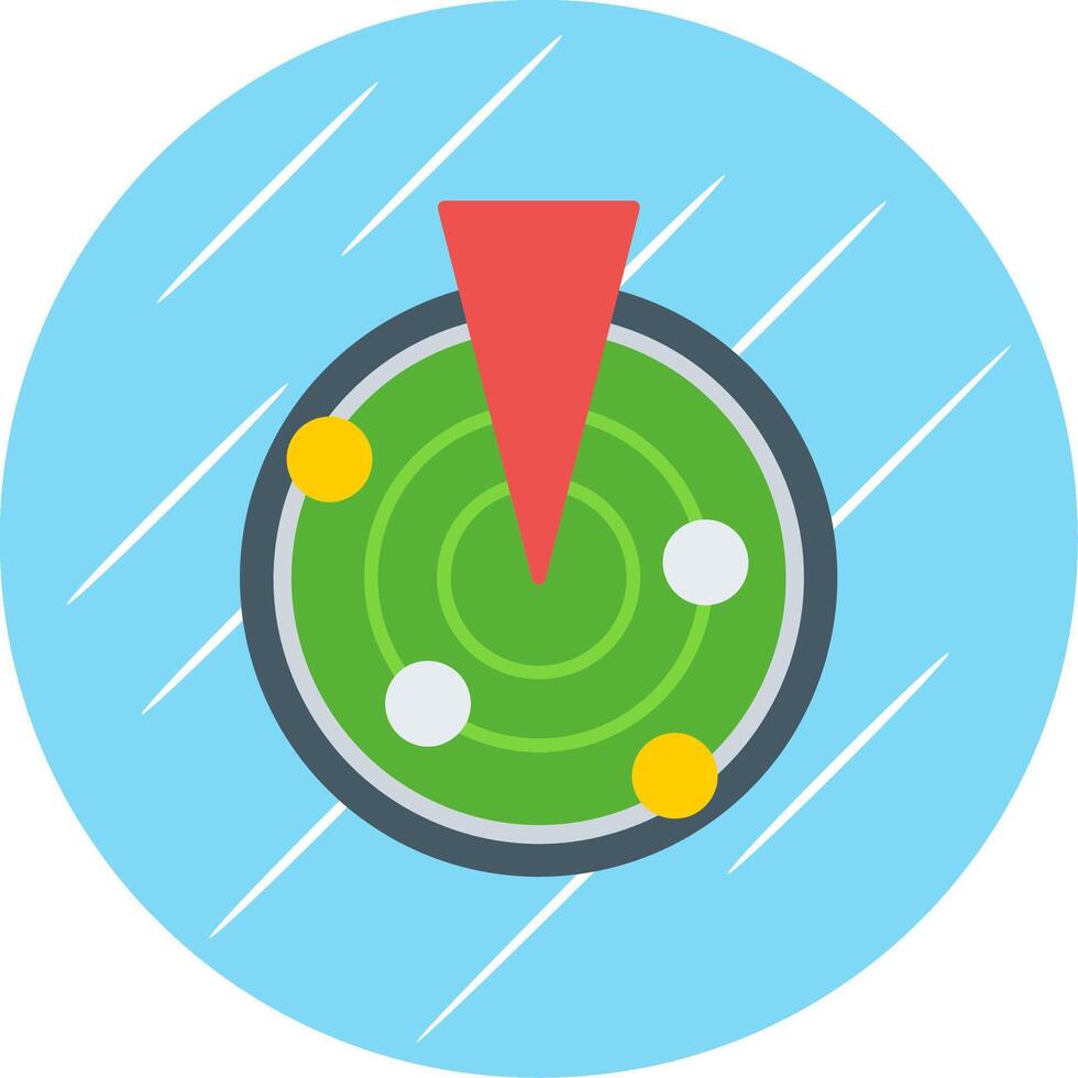 Radar Flat Blue Circle Icon vector