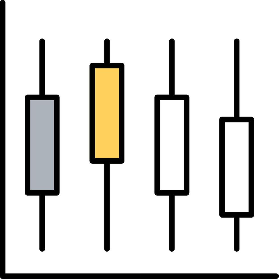 Diagram Filled Half Cut Icon vector