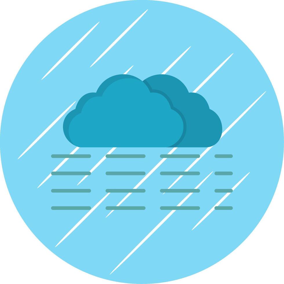 fog Flat Blue Circle Icon vector