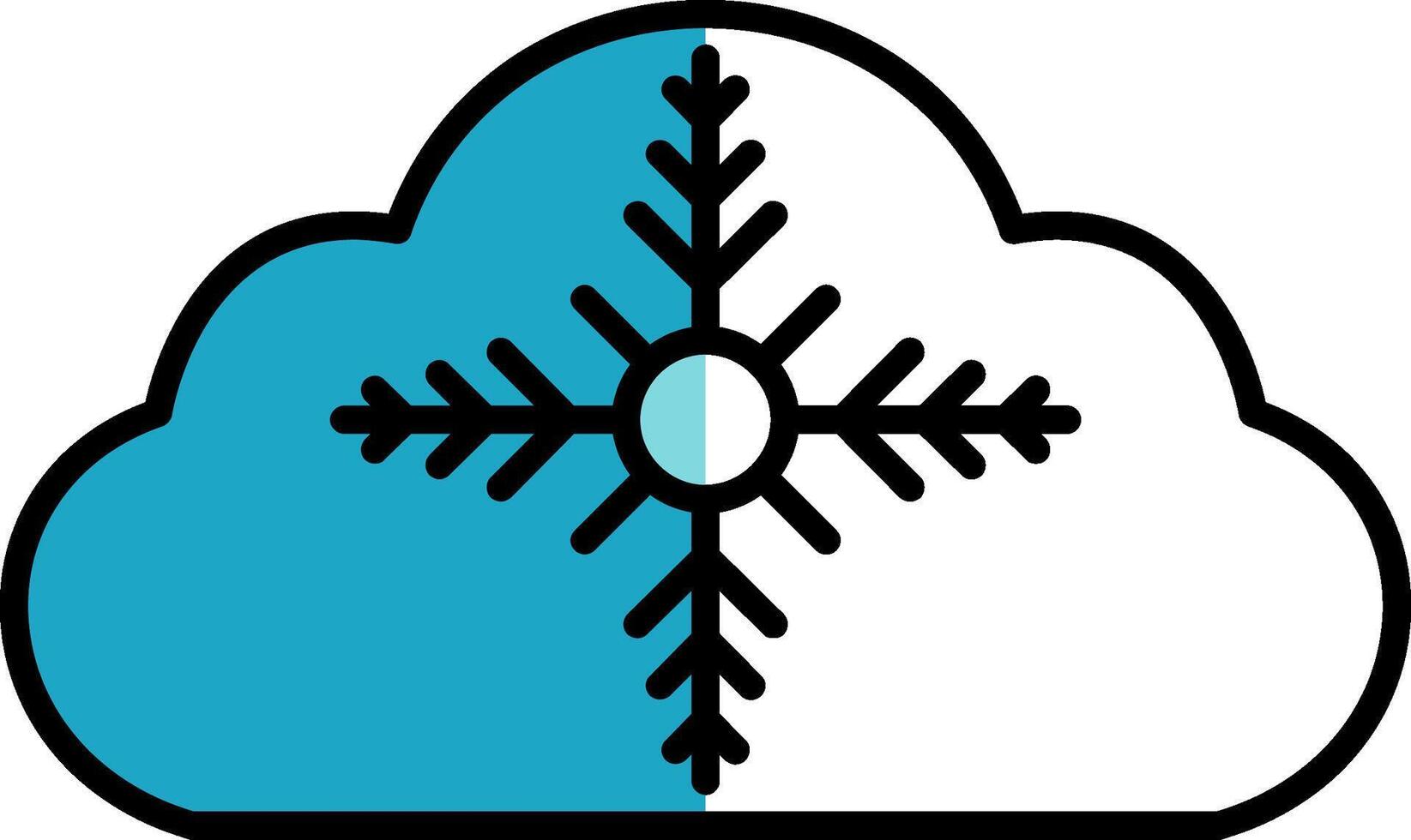 Weather Filled Half Cut Icon vector