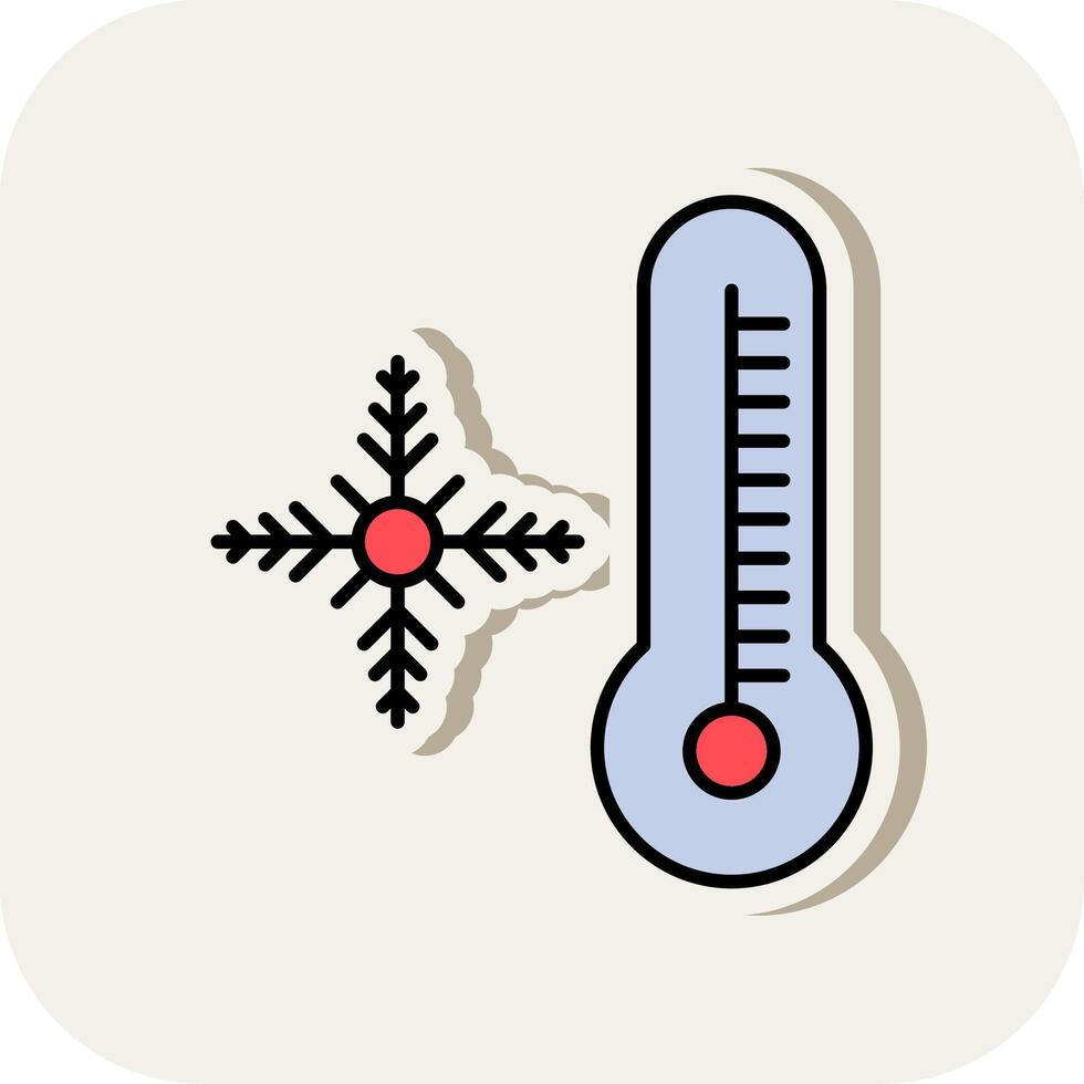 Snowflake Line Filled White Shadow Icon vector