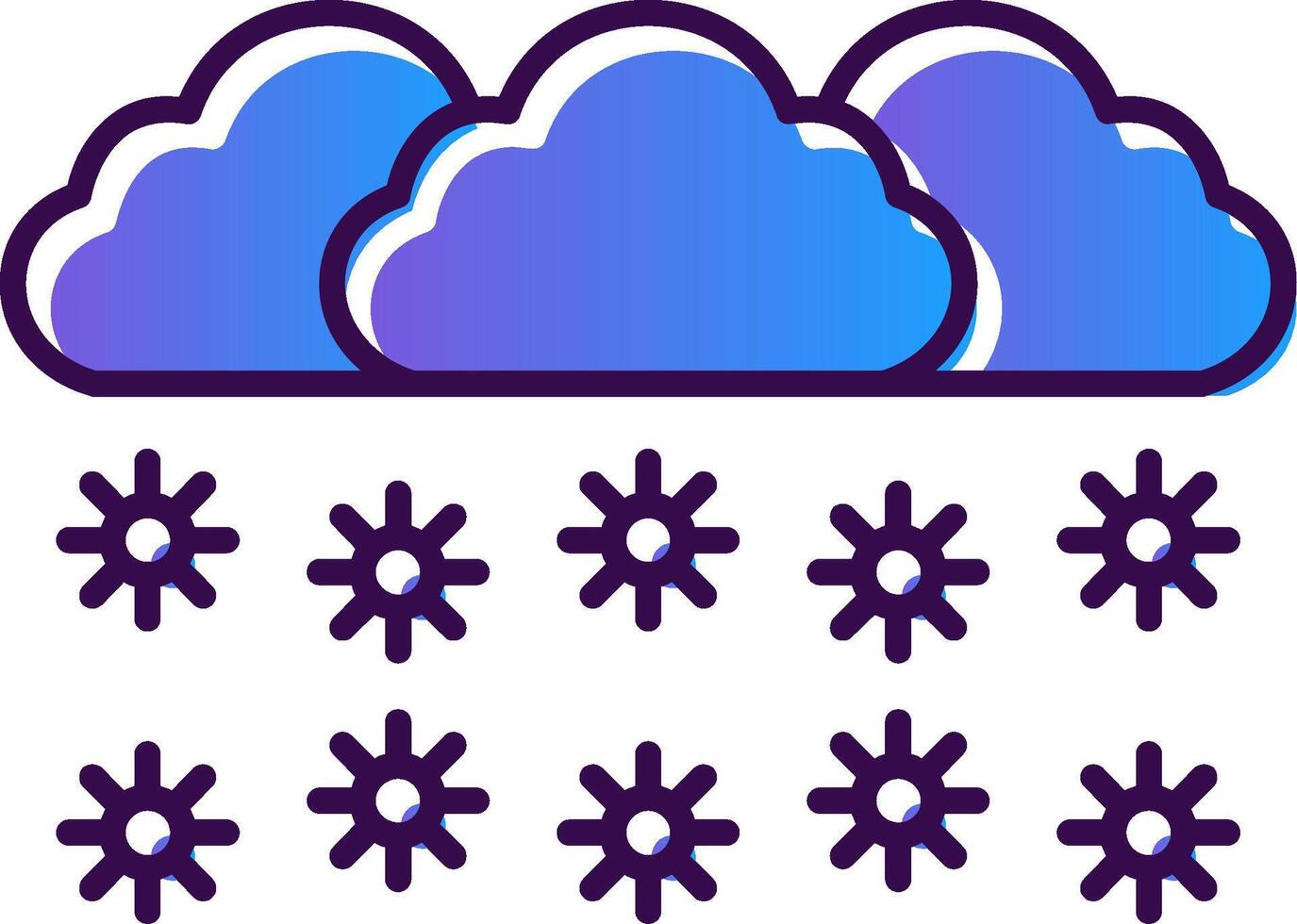 nevando degradado lleno icono vector