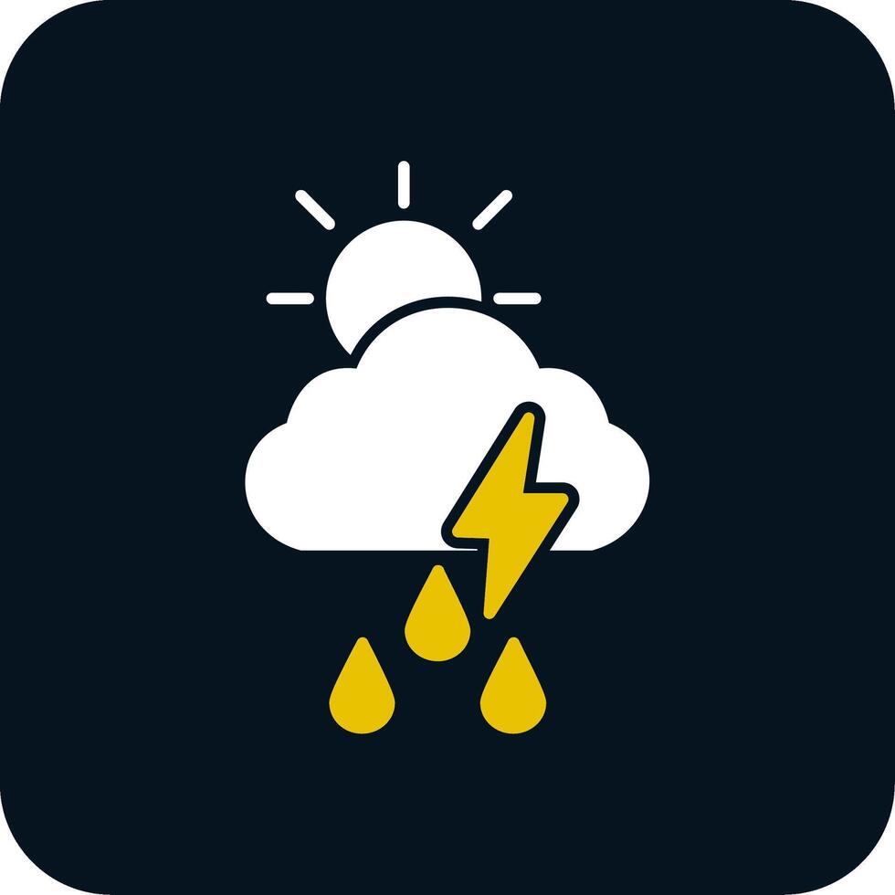 Storm Glyph Two Color Icon vector