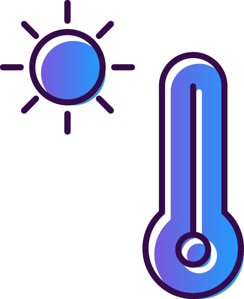Warm Gradient Filled Icon vector