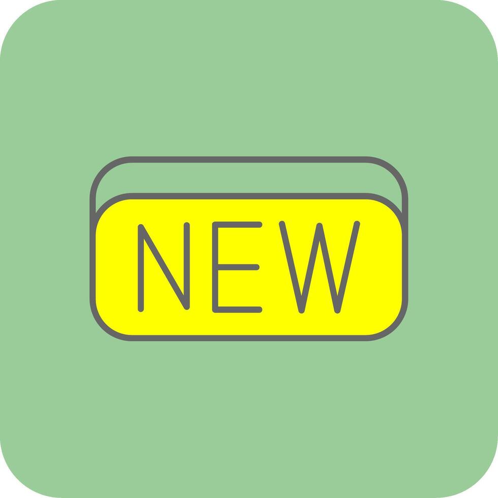 New Card Filled Yellow Icon vector