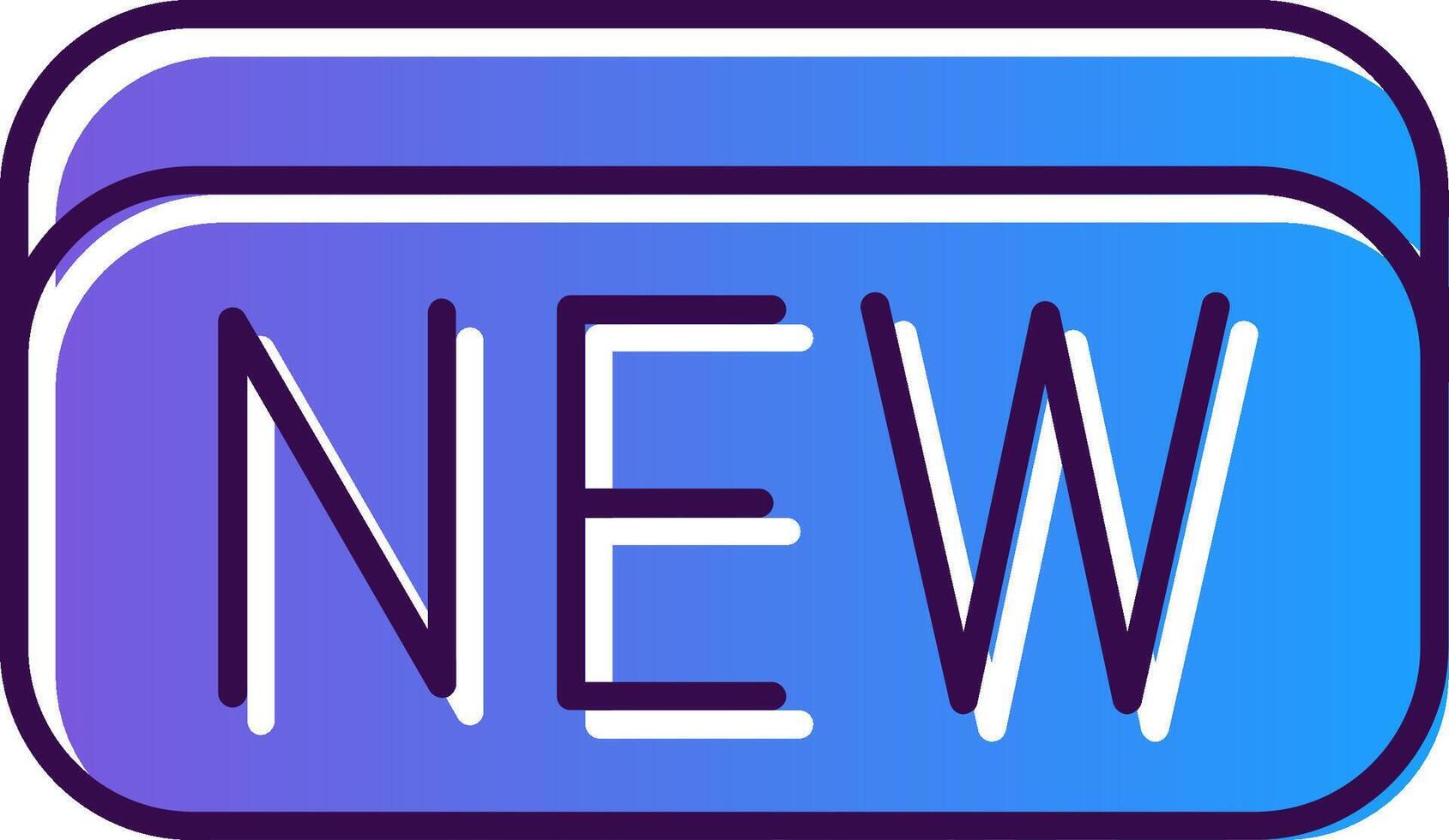 New Card Gradient Filled Icon vector