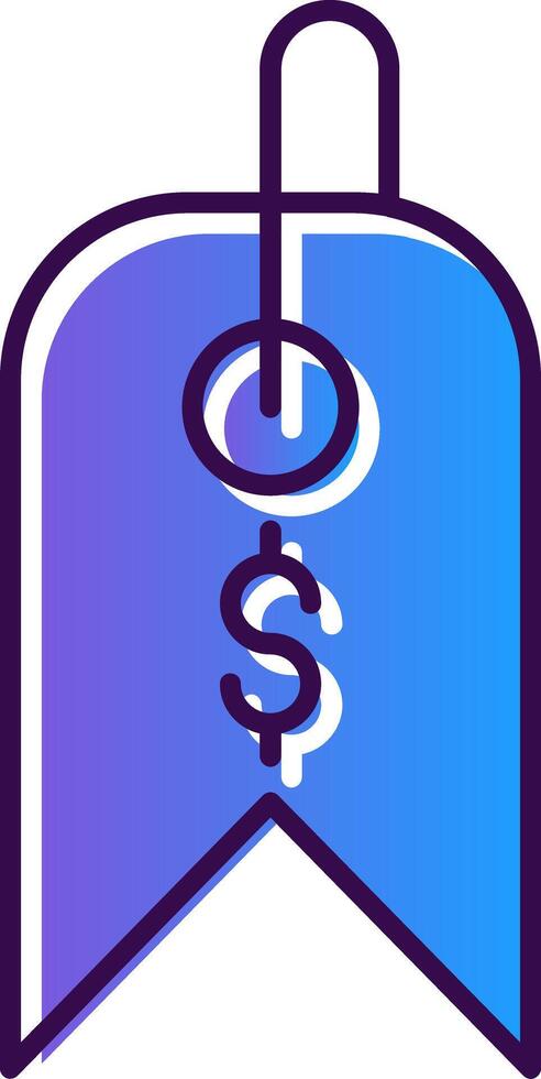 Tag Gradient Filled Icon vector