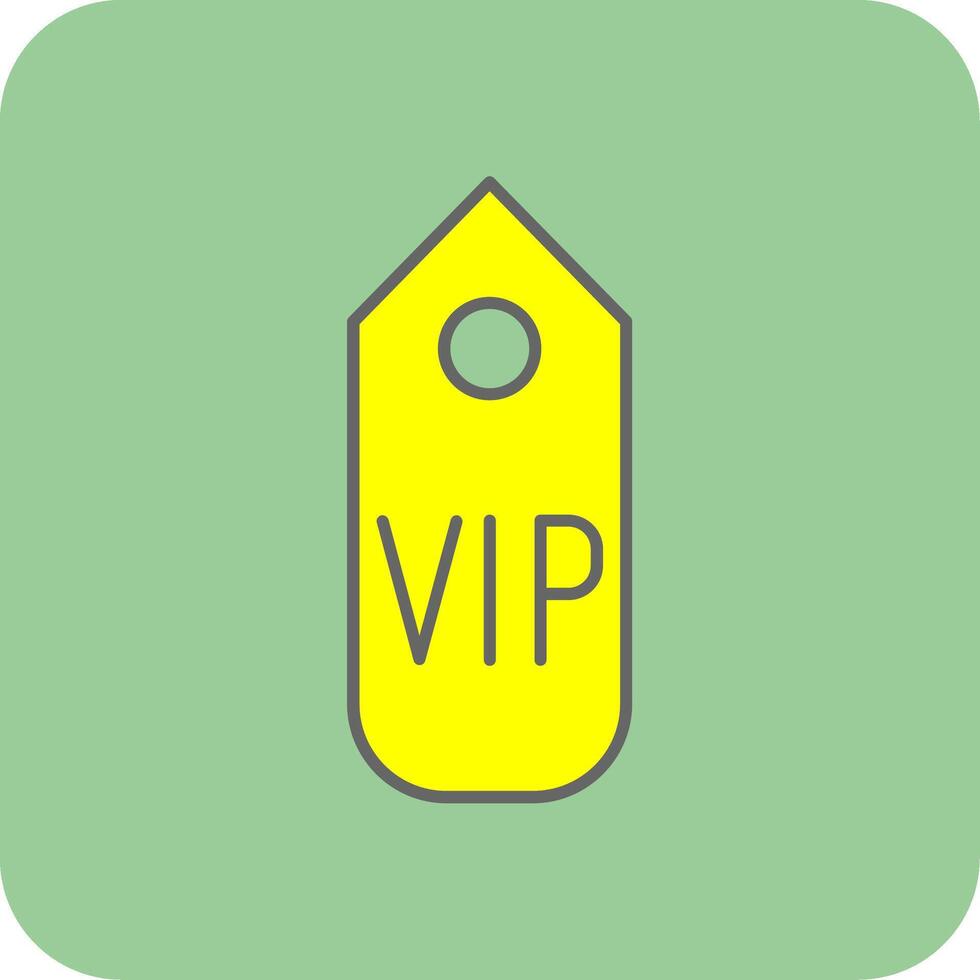 VIP pasar lleno amarillo icono vector