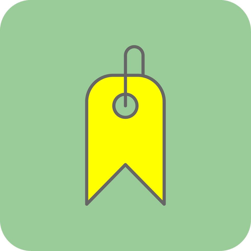 Tag Filled Yellow Icon vector