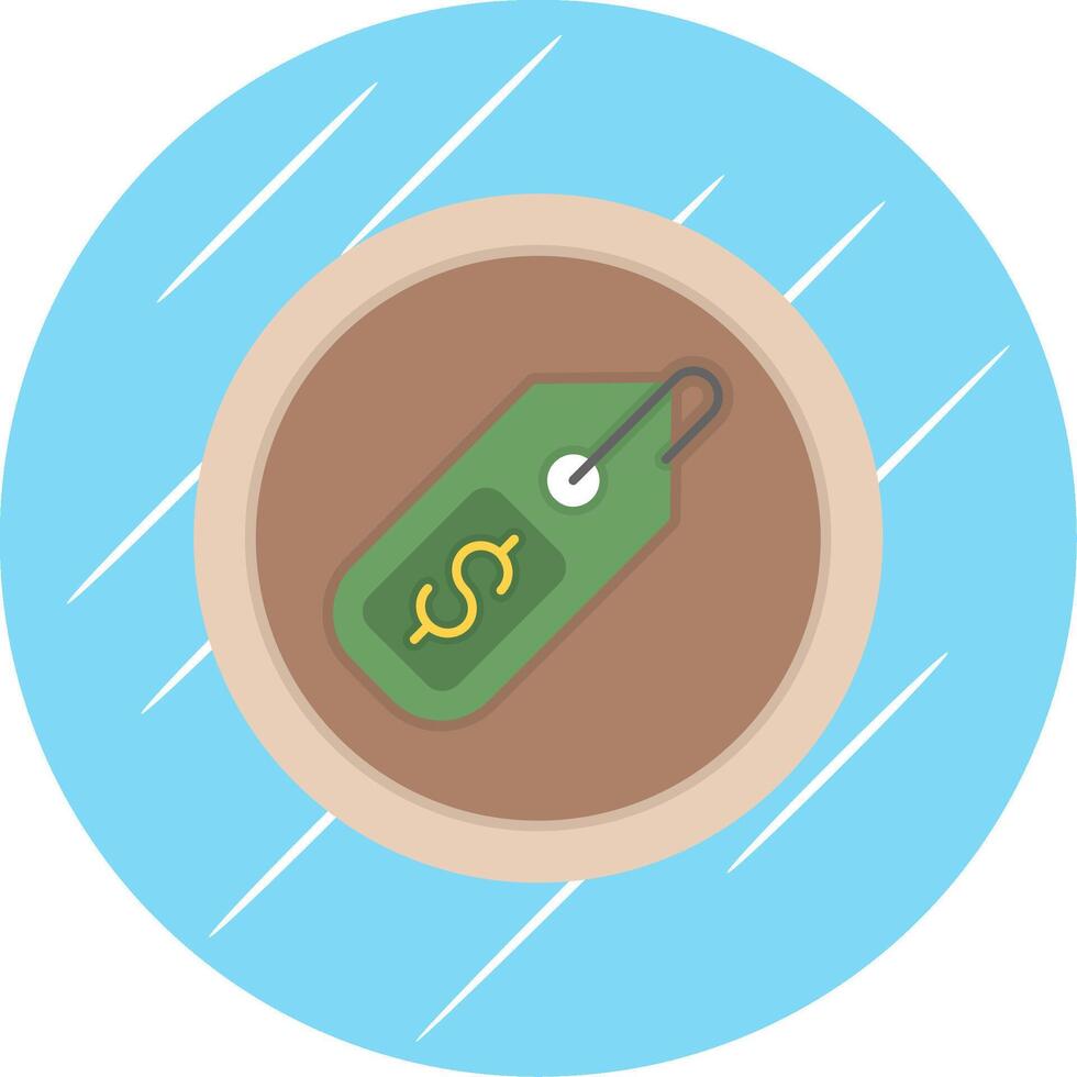 Tag Flat Blue Circle Icon vector