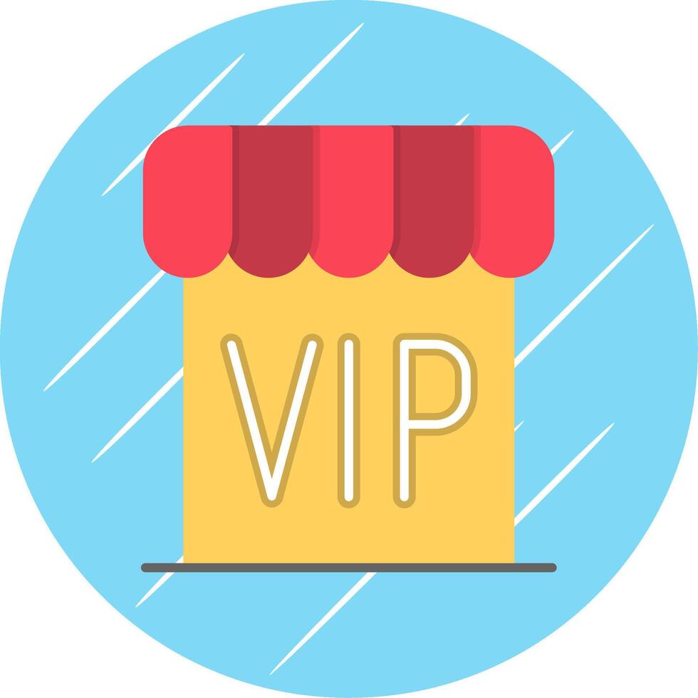 VIP plano azul circulo icono vector