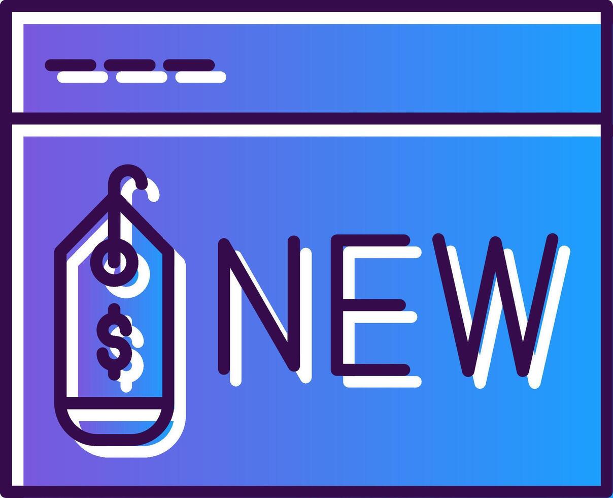New Item Gradient Filled Icon vector