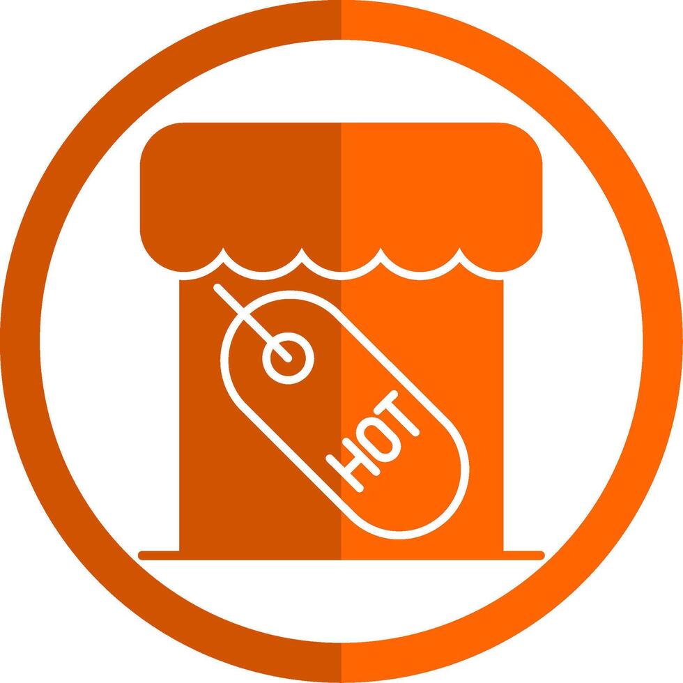 Hot Sale Glyph Orange Circle Icon vector