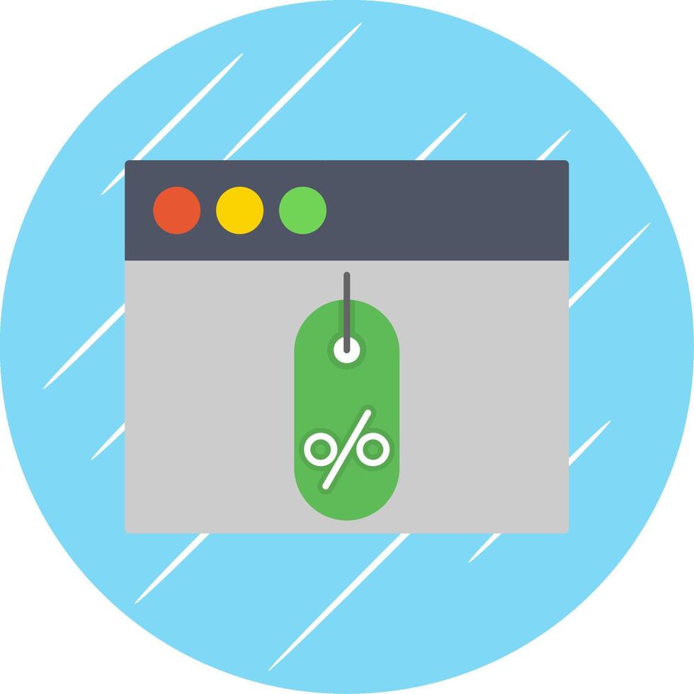 Online Shopping Flat Blue Circle Icon vector