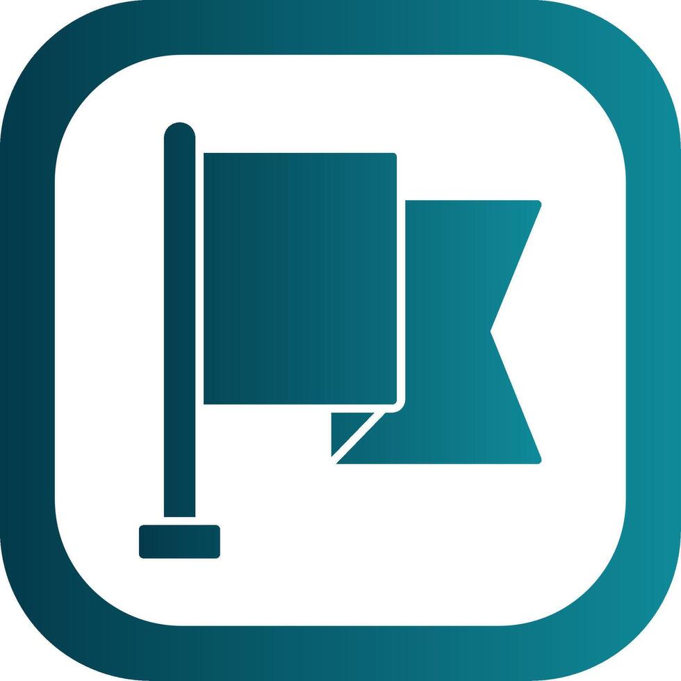 Flag Glyph Gradient Round Corner Icon vector