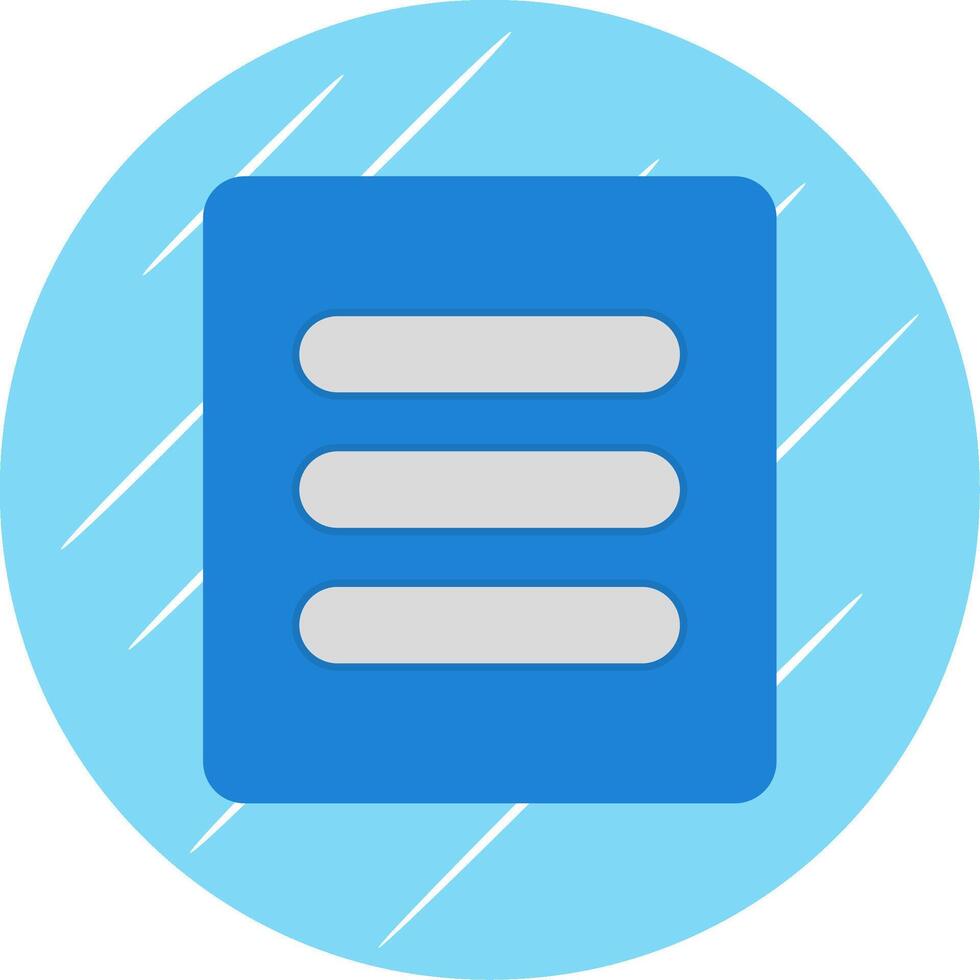 Menu Flat Blue Circle Icon vector