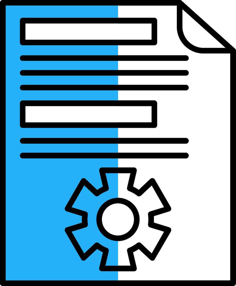 Project Management Filled Half Cut Icon vector