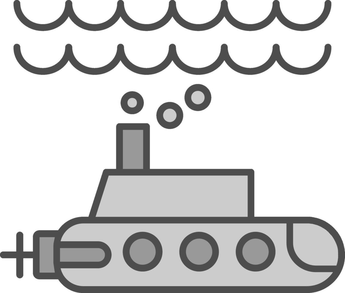 Submarine Fillay Icon vector