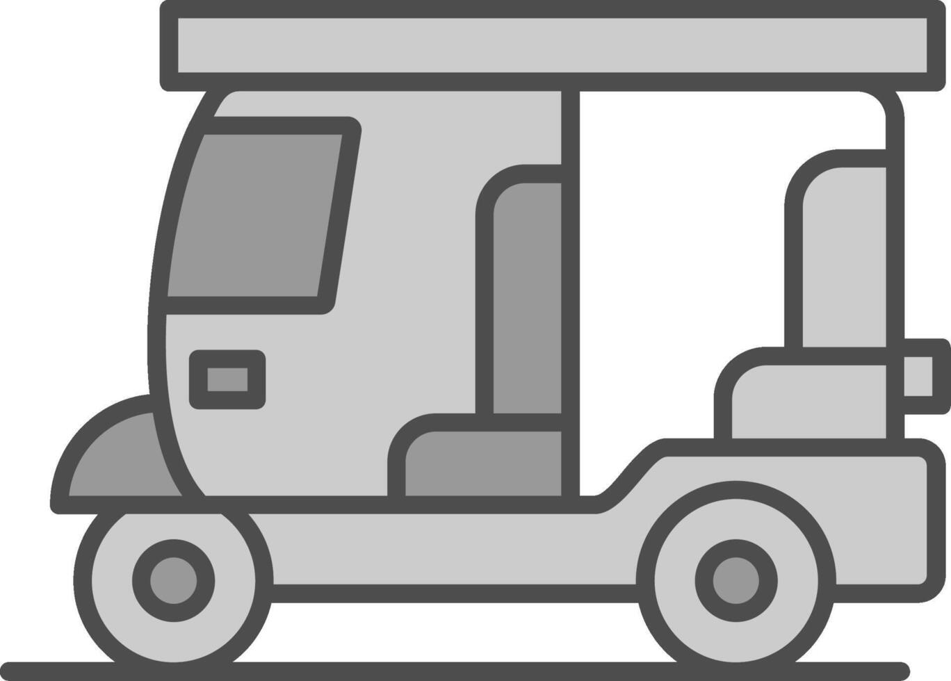 Rickshaw Fillay Icon vector
