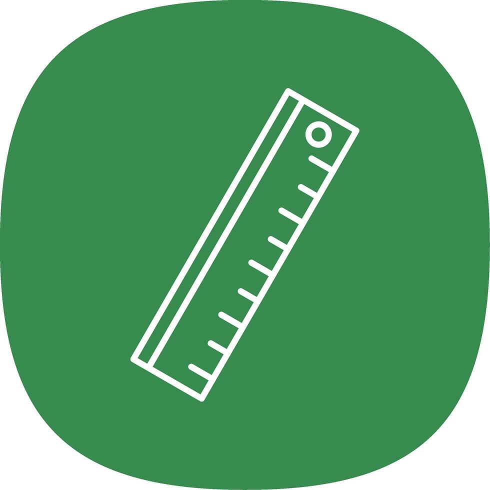 Ruler Line Curve Icon vector