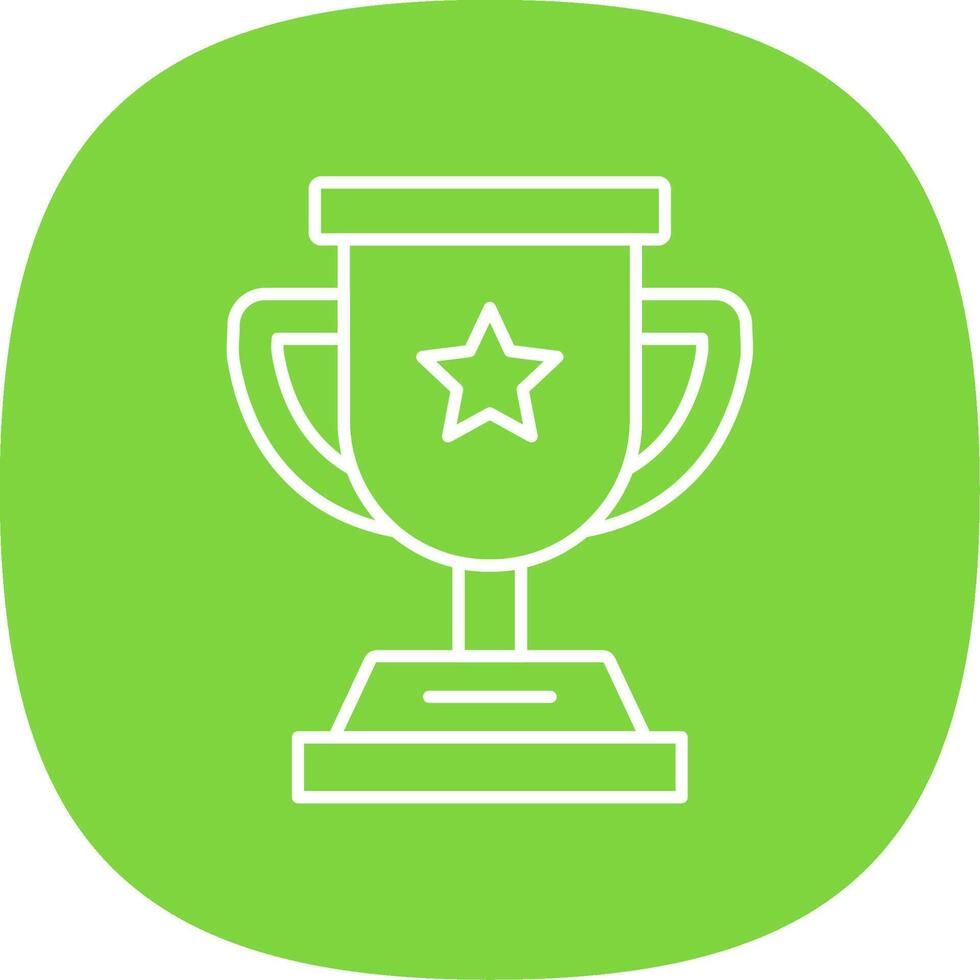 Trophy Line Curve Icon vector