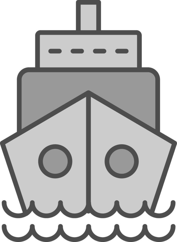 Ship Fillay Icon vector