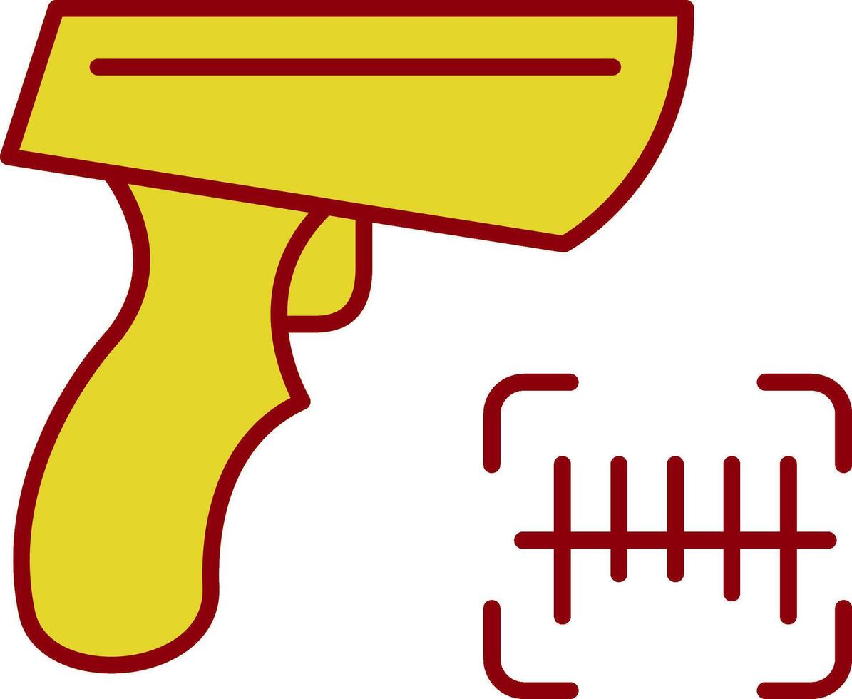 Barcode Scanner Line Two Color Icon vector