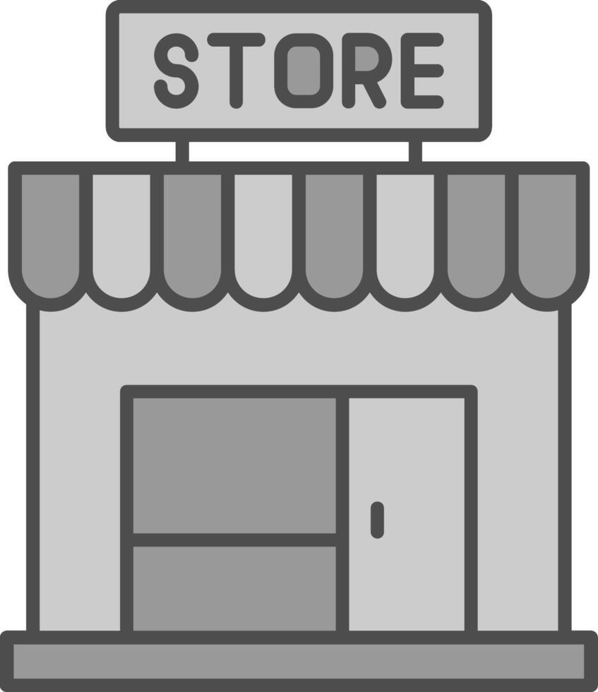 Store Line Two Color Icon vector