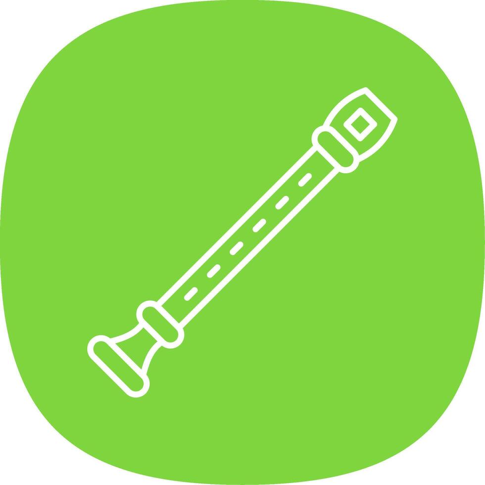 Flute Line Curve Icon vector