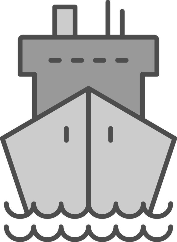 Cargo Ship Fillay Icon vector