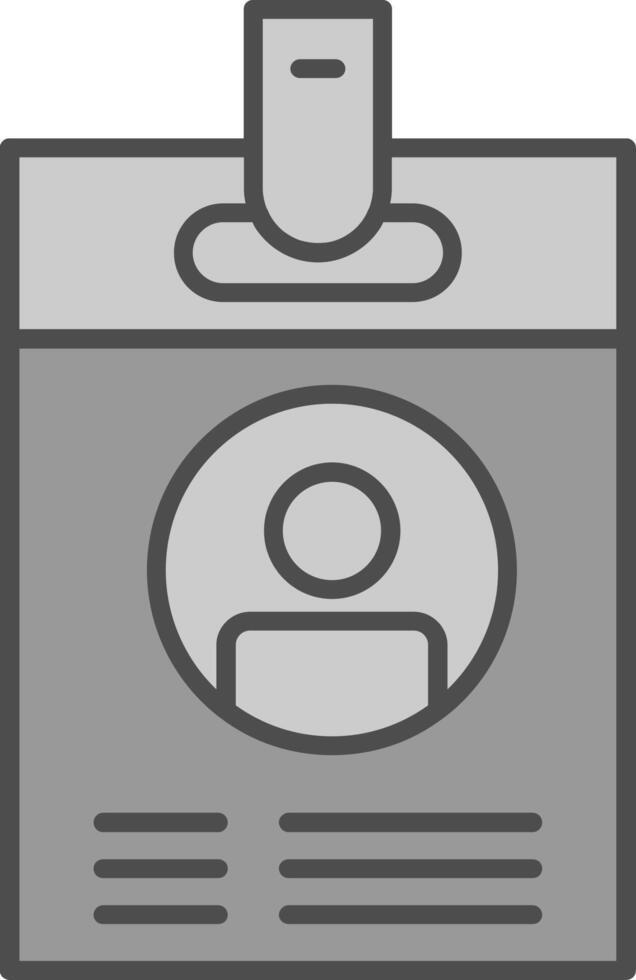 Id Card Fillay Icon vector