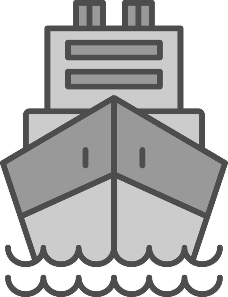 Logistics Ship Fillay Icon vector