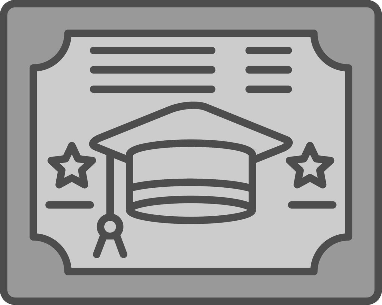 Diploma Fillay Icon vector