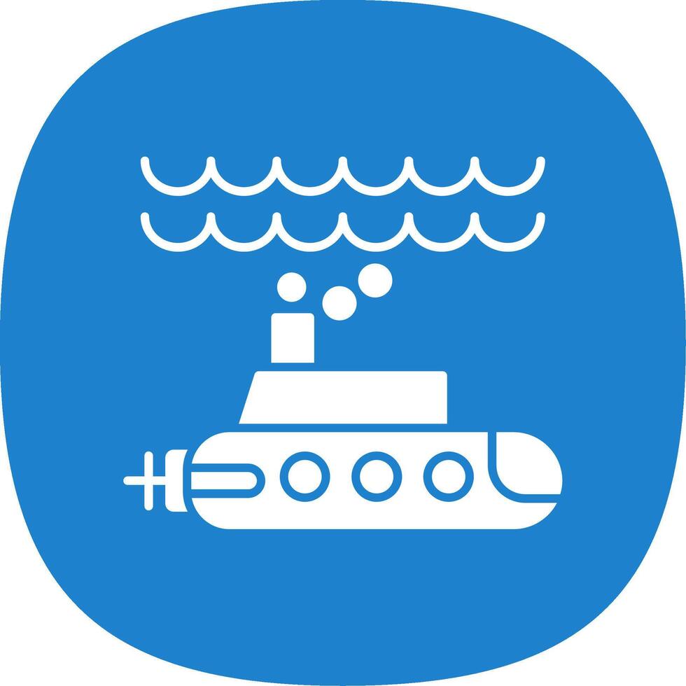 Submarine Line Two Color Icon vector