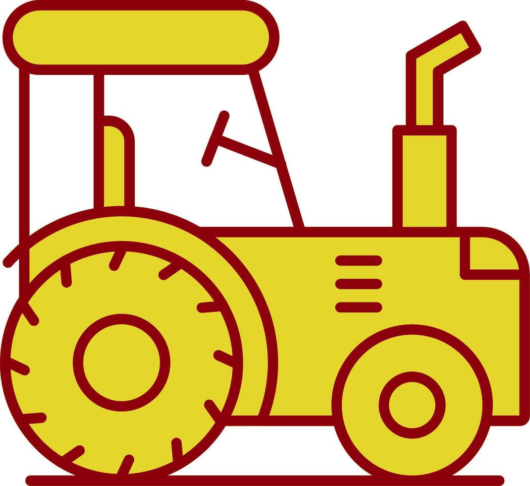 Tractor Line Two Color Icon vector