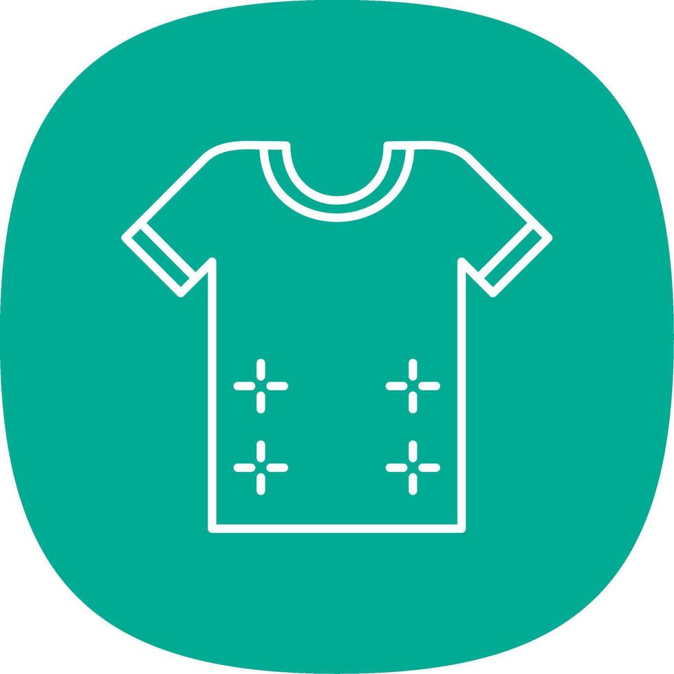 Shirt Line Curve Icon vector