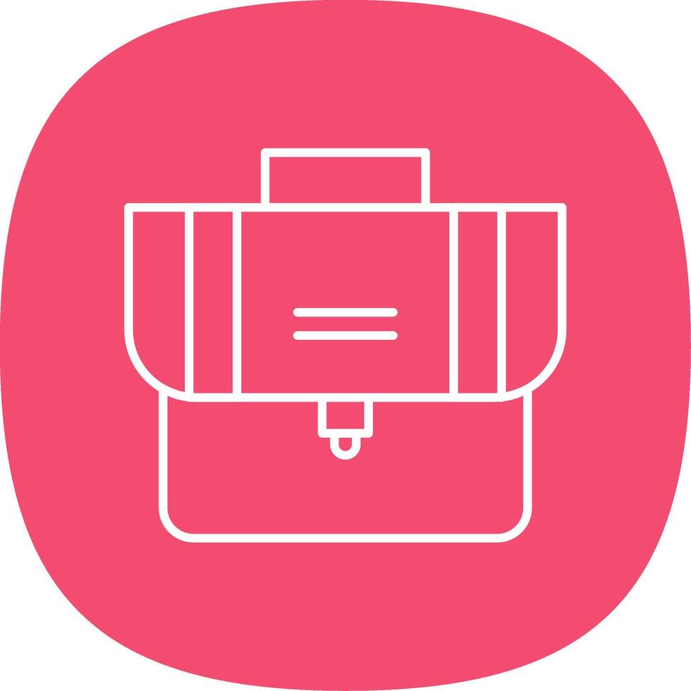Suitcase Line Curve Icon vector