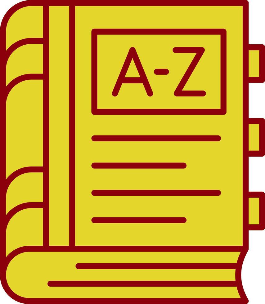 Dictionary Line Two Color Icon vector