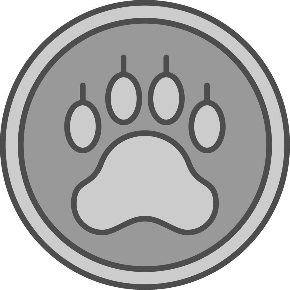 Pawprint Fillay Icon vector
