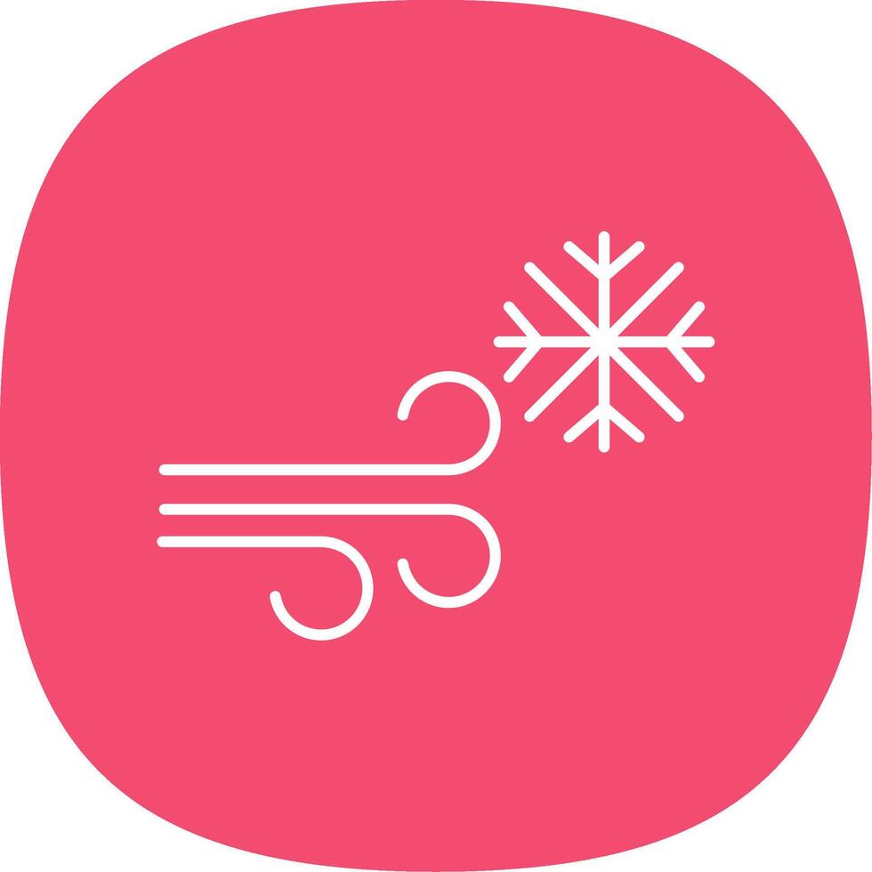 Blizzard Line Curve Icon vector