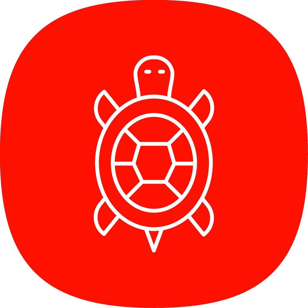 Turtle Line Curve Icon vector