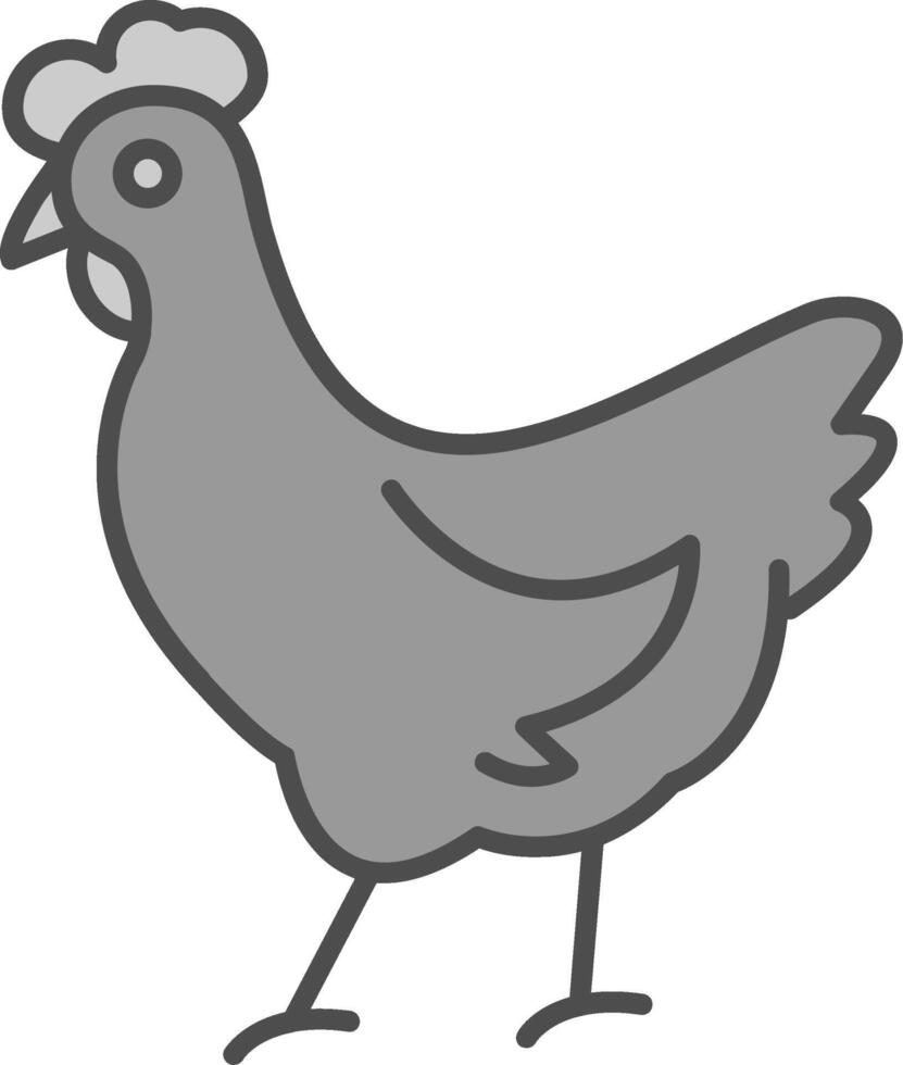 pollo relleno icono vector