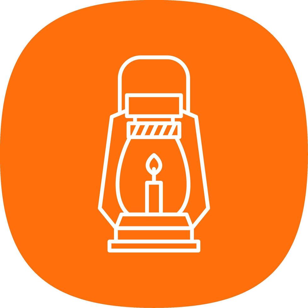 Gas Lamp Line Curve Icon vector