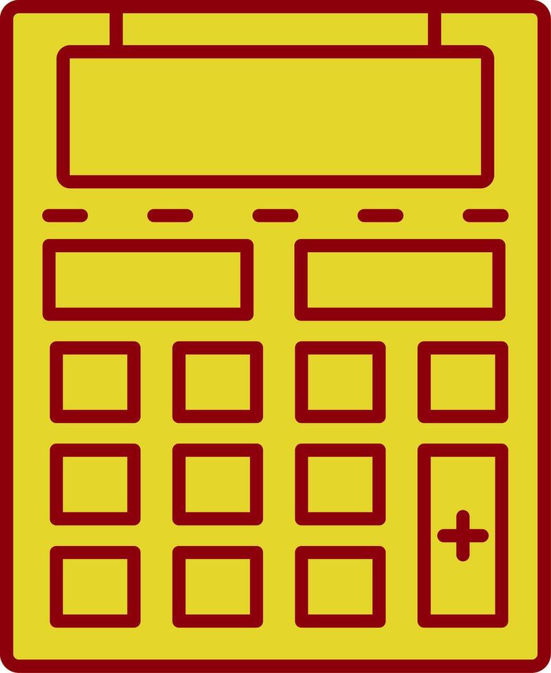 Calculator Line Two Color Icon vector