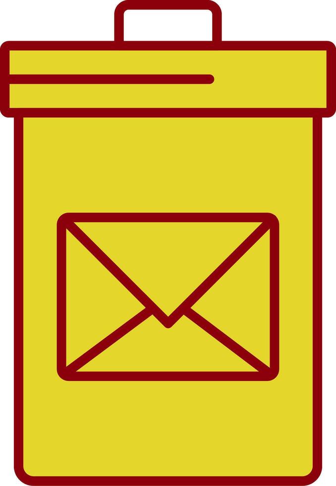 Delete Message Line Two Color Icon vector